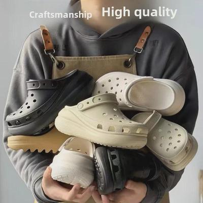 Женские пляжные сандалии и тапочки с открытым носком Z Puff 2024 года из ЭВА с толстой подошвой и дезодорантом