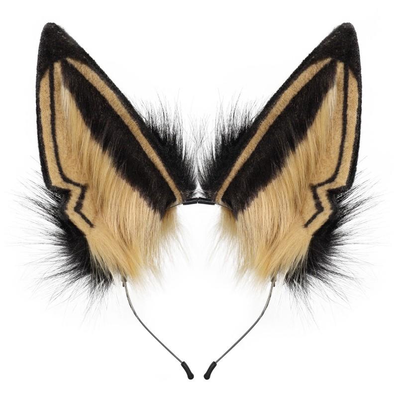 Handmade Plush Dog Ear Headband Cosplay Anime Convention Sweet Punk Style Unisex Hair Accessory