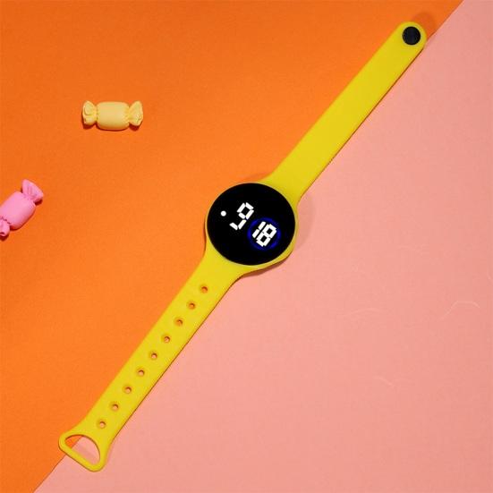 Детские светодиодные цифровые часы с круглым циферблатом, водонепроницаемые часы для плавания, регулируемый силиконовый ремешок, точное время, четкий дисплей, детские студенческие наручные часы