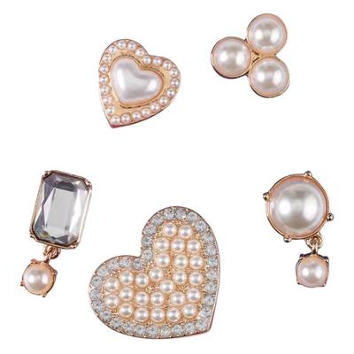 Жемчужная отделка Акриловые аксессуары для обуви Унисекс Пара Золотой Золотой