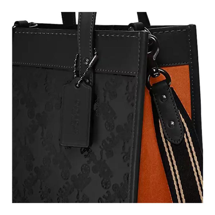 Coach Field 22 Classic Horse And Carriage Print Snap Closure Detachable Shoulder Strap Leather Tote Bag Women tote Green CD750-V5RFT