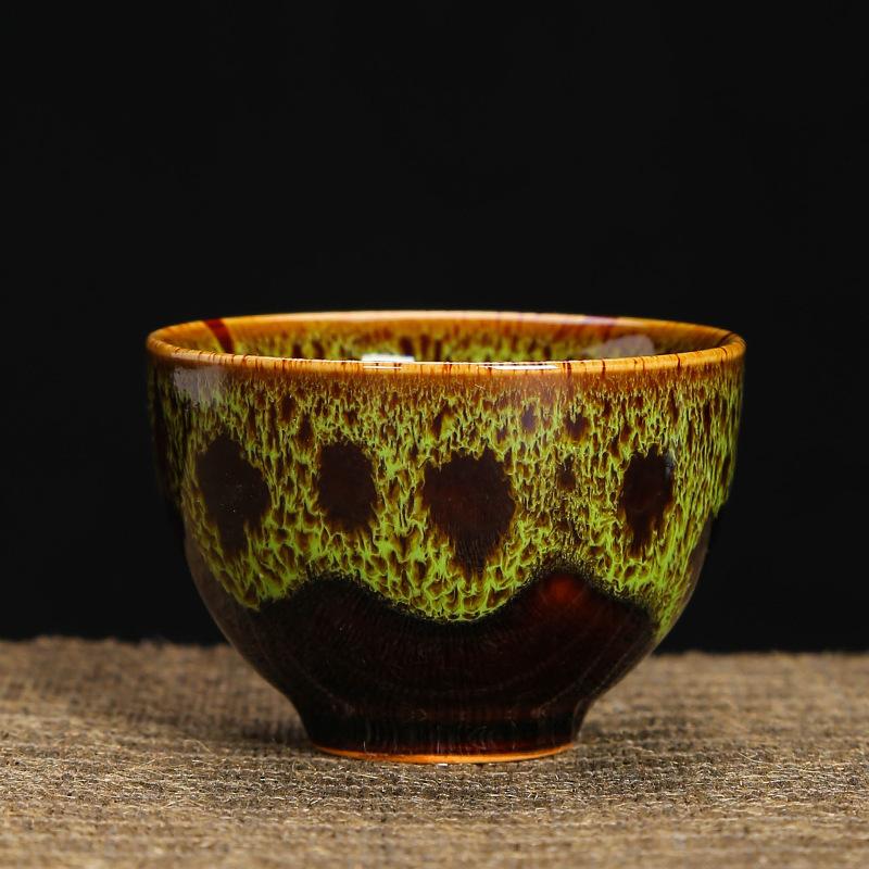 Чайная чашка Kiln Change Керамические чашки и фонарики Kung Fu Маленькие чайные чашки Master Cup Одинарная чашка Чайный сервиз Jianjian Пиала для чая Чайные чашки Шляпы-ведра Чашки