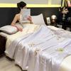 Water washed ice silk summer blanket summer cool blanket 2026 new air conditioner summer blanket thin single four piece set machine washable