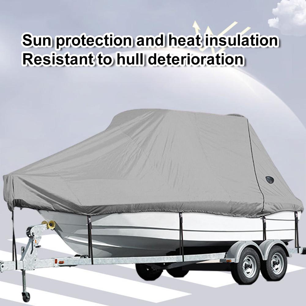 Чехол для лодки, устойчивый к разрывам, с сумкой для хранения. Водонепроницаемый всепогодный чехол для лодки, подходящий для V-образного корпуса, трехкорпусного корпуса,