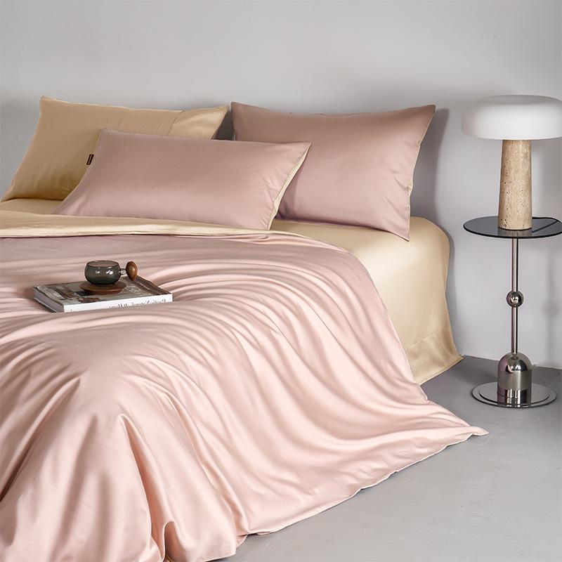 Four-Piece Premium Xinjiang Long-Staple Cotton Bed Set: 100% Pure Cotton Duvet Cover, Sheet, and Fitted Sheet - Nantong Home Textiles