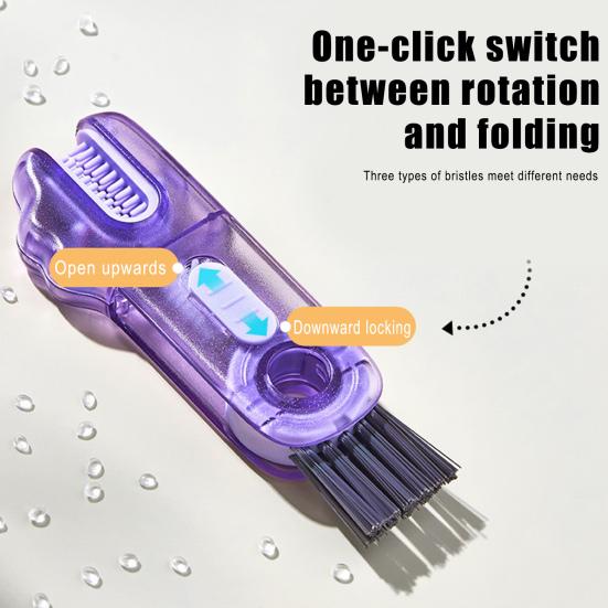 2/3 шт. 3 в 1 Щетки для чистки Мультяшный дизайн Пищевой Нескользящая ручка Щетка для зазоров Портативная Длинная щетина Очиститель для бутылок