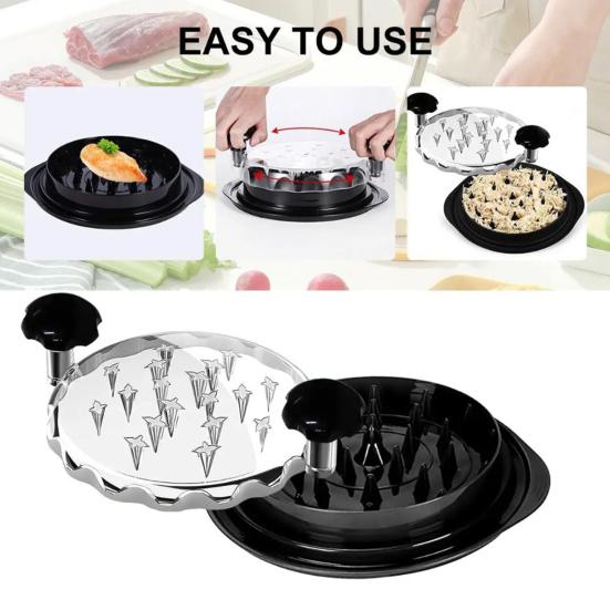 Измельчитель курицы с прозрачной крышкой Большая машина для измельчения мяса Нескользящая эргономичная ручка Не содержит БФА Свинина Говядина Курица