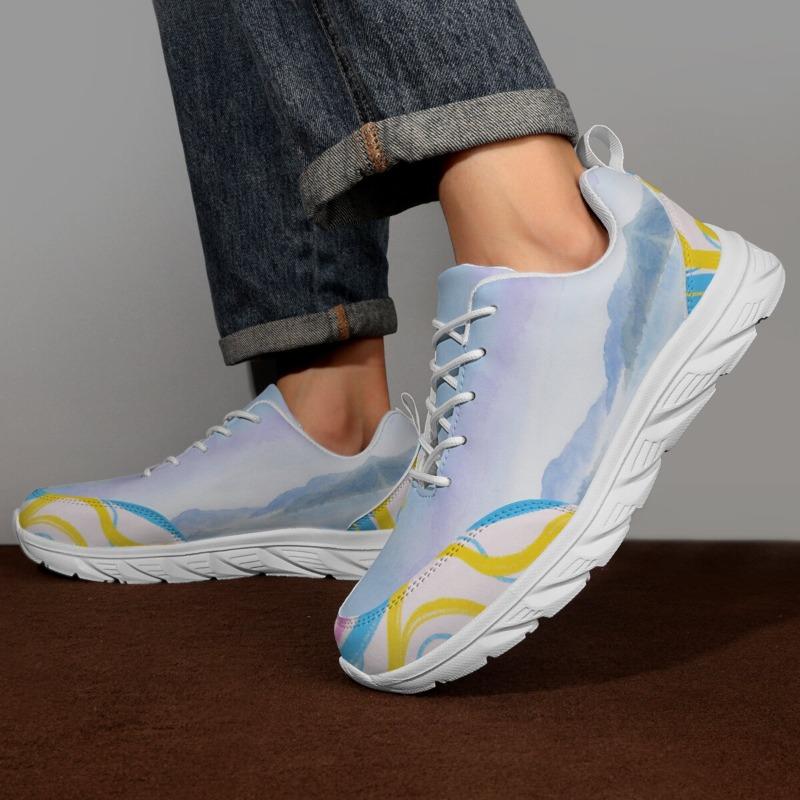 YRZL Durable Sneakers Men Lightweight Comfortable Non Slip Gym Shoes Men Walking Training Casual Sports Shoes Athletic Footwear