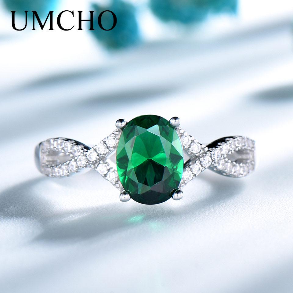 UMCHO Кольцо из Стерлингового серебра 925. Цвет камня на выбор