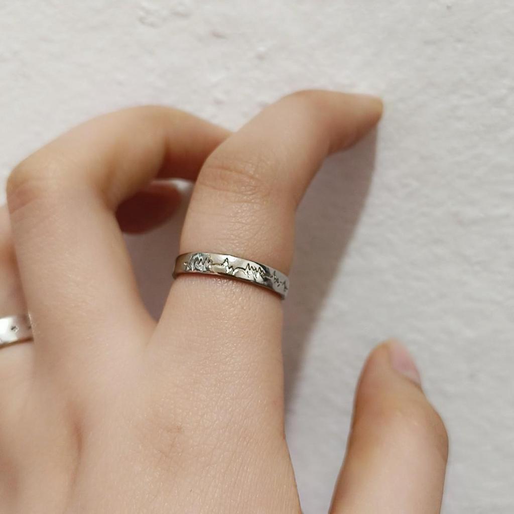 Модное универсальное открытое регулируемое женское кольцо для ЭКГ на указательный палец