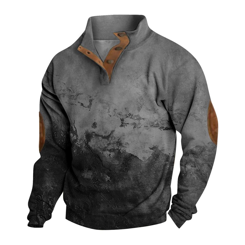 Весенне-осенняя мужская толстовка с воротником-стойкой на открытом воздухе, повседневные свитера, топы