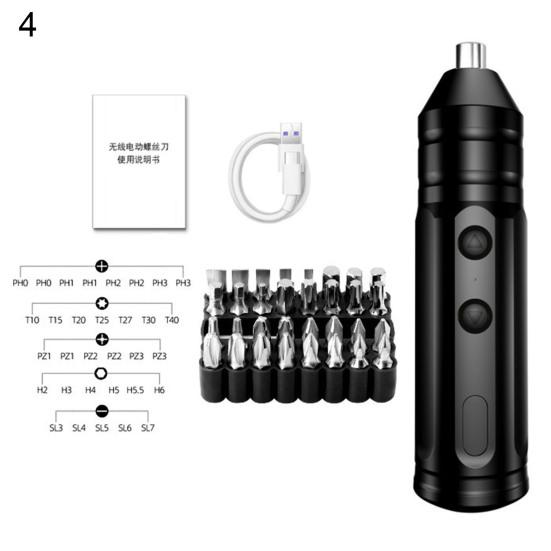 Набор электрических отверток с одним ключом, долговечный двигатель, высокоэффективная беспроводная отвертка с USB-аккумулятором, бытовая техника