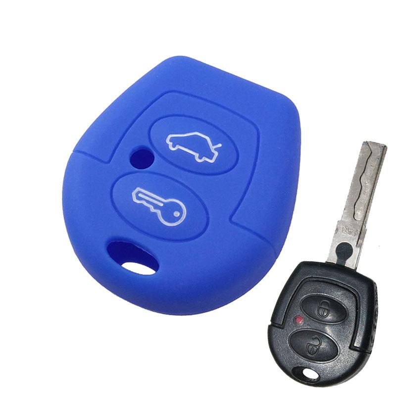 Силиконовый чехол для ключей с 2 ​​кнопками, чехол-брелок для Seat Corboda Leon Ibiza Toledo Alhambra Altea Arosa, защитный чехол для ключей