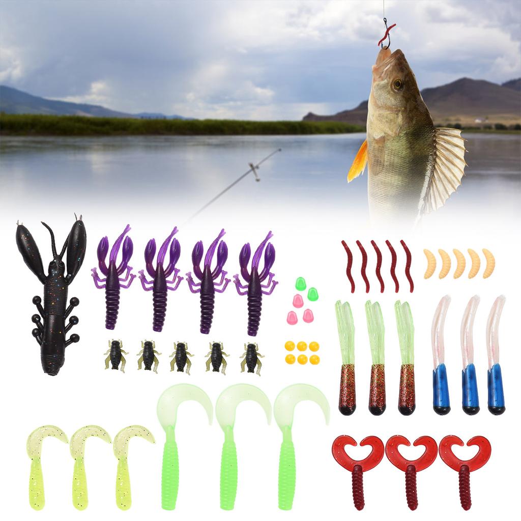 Fishing Lure Kit 88pcs Tackle Box With Tackle Included Fishing Bait with Fishing Gear Crankbait