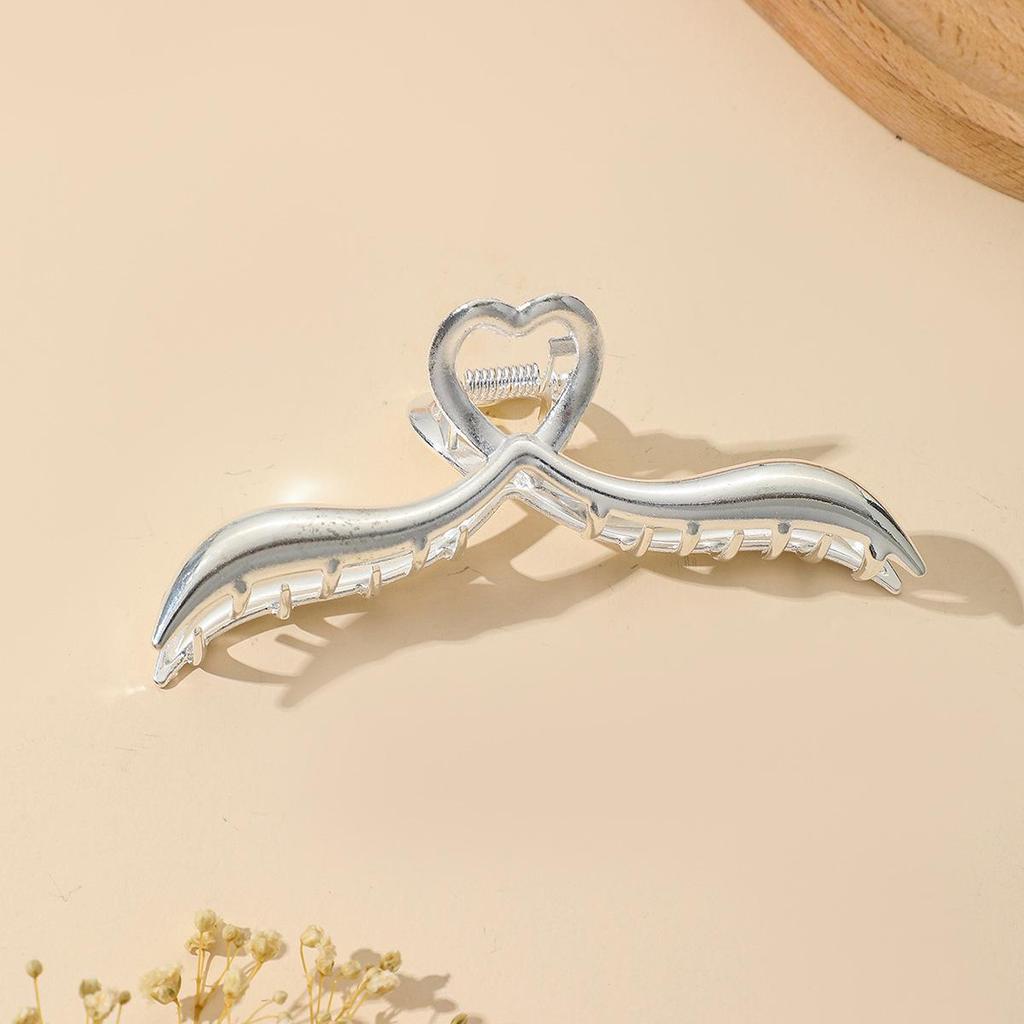 Korean Style Elegant Metal Hair Claw Clip for Women - Shark Claw Design