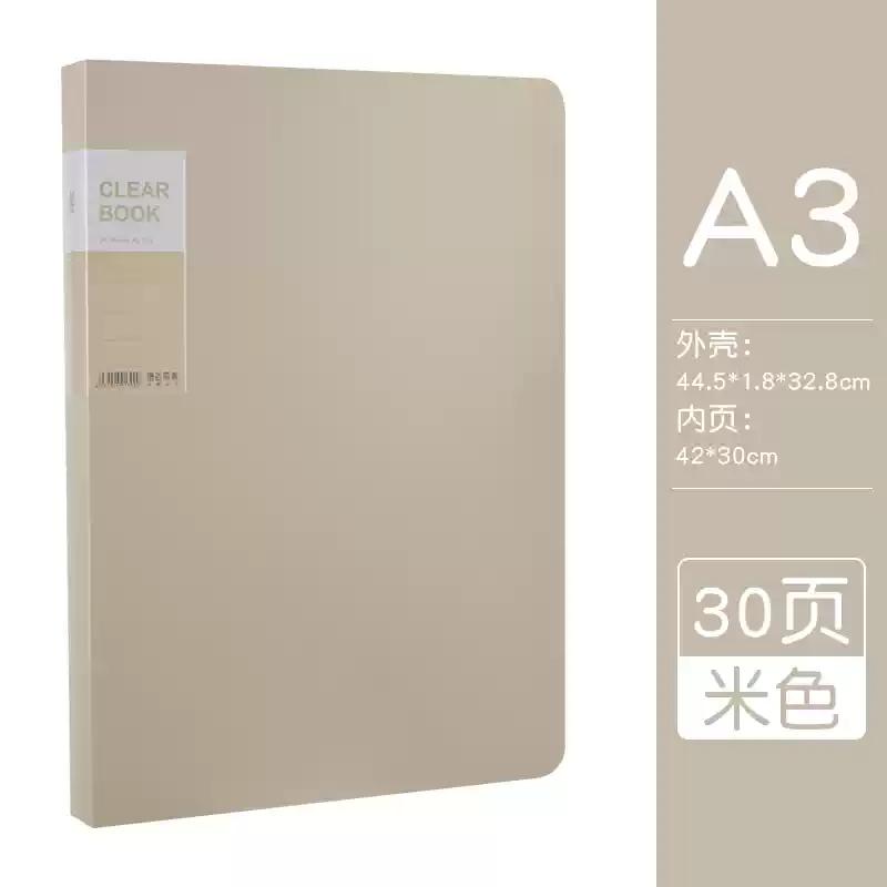 File Folder A3 20/30/40/60 Pocket Picture Album Document Bag 8k Folder Art Work Collection Organizer Office Student Supplies
