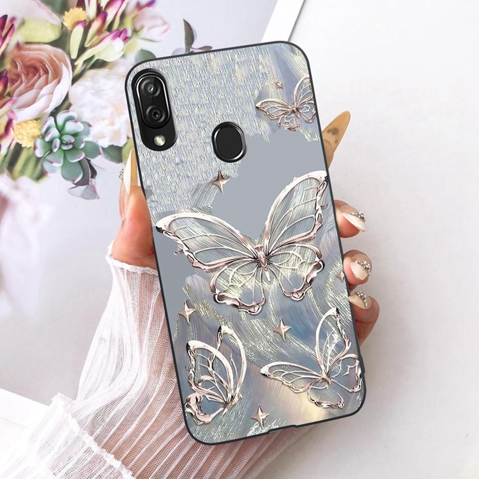 For ZTE Blade V10 Vita Case Luxury Flowers Butterfly Painted Cover Soft TPU Phone Case For ZTE Blade V10 2019 V10Vita Funda Bags