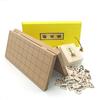 Wooden Shogi Yamagata Tendo Yoyo Carving Pieces with 7 Folded Shogi Board and the Most Popular Pressed Shogi Pieces Set, Netsuke, Shin-Katsura No.