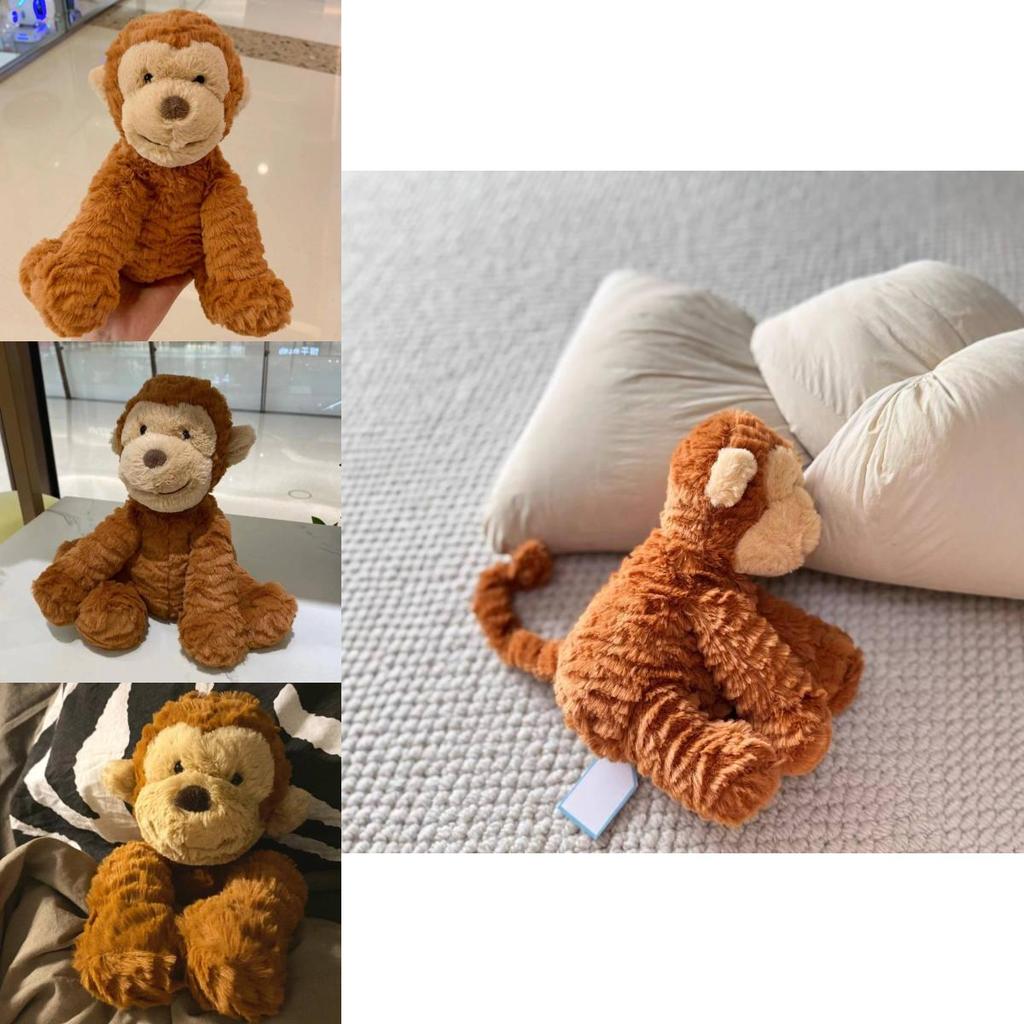 Плюшевая игрушка обезьянка Jellycat Fuddlewuddle с мягким коротким ворсом для подарка подростку
