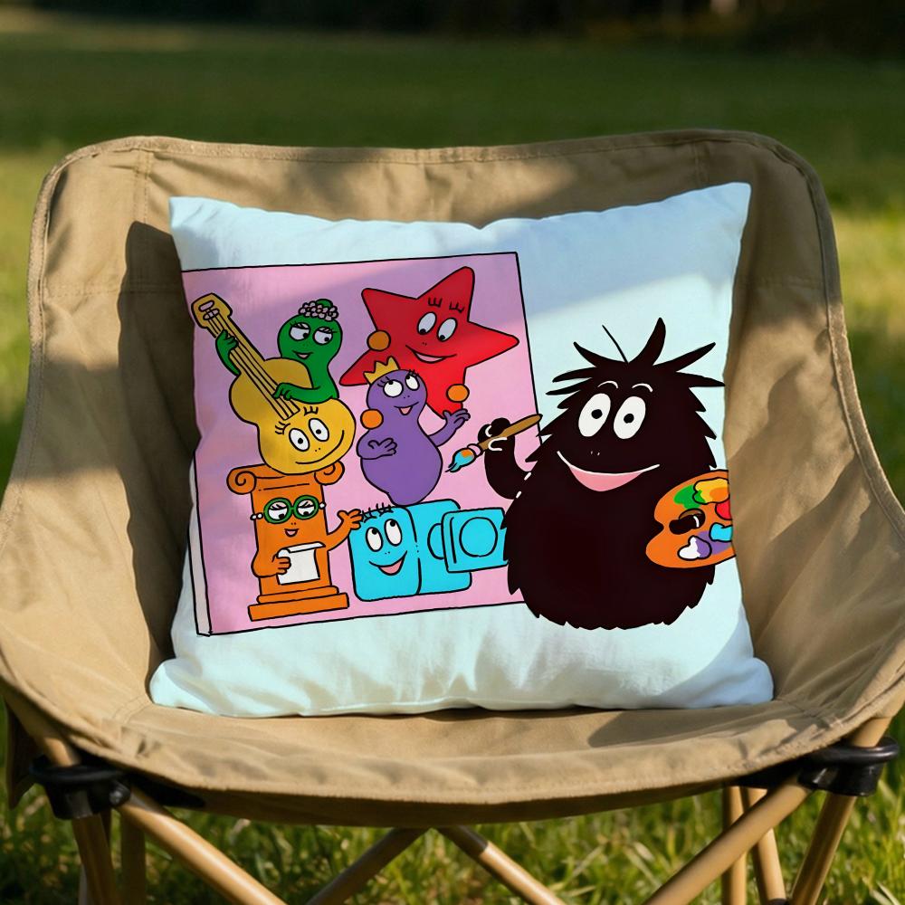 Cartoon BBarbapapa Cushion Cover Soft Reversible Durable Pillow Cover MultiScene Use for Home Car Daily Comfort