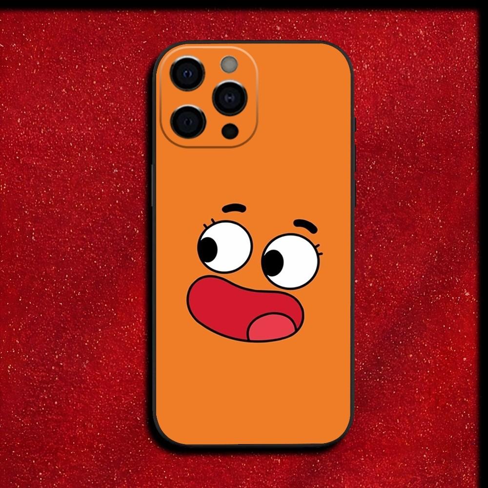 Чехол для телефона 'Удивительный мир Гамбола' для iPhone 16,15,14,13,12,11,Pro,X,XS,Max,XR,Plus,Mini Мягкий черный чехол