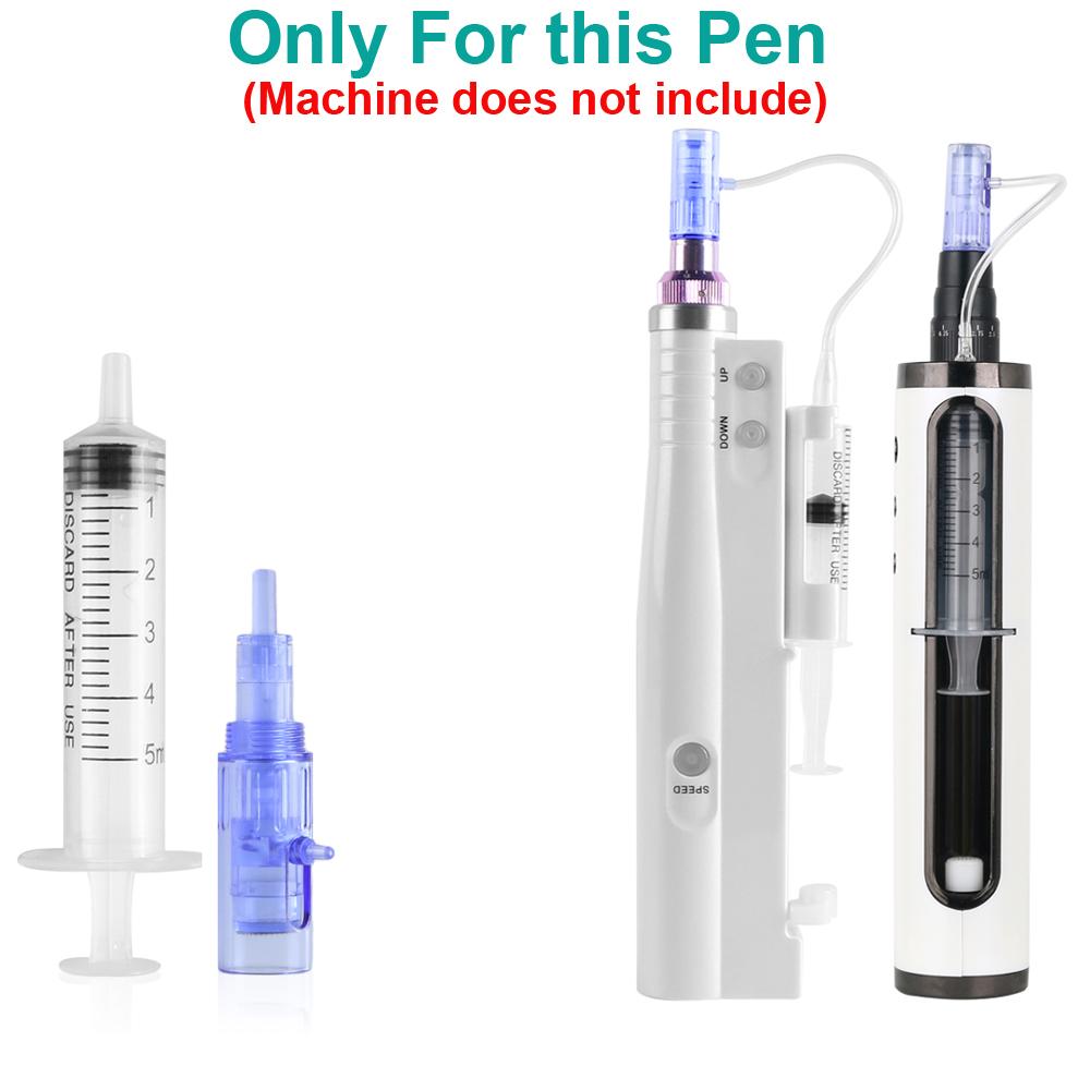 10Pcs Replaceable Disposable Hydra Meso Pen Cartridges Needle Derma Pen Replace Needles For Hydra Gun Mesotherapy Liquid Injecto Tools Derma Stamp Pen
