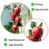 Clear Pattern Window Sticker Strawberry Cling Watercolor Fruits Static Glass Decals Reusable Waterproof for Bathroom Kitchen Home Decal