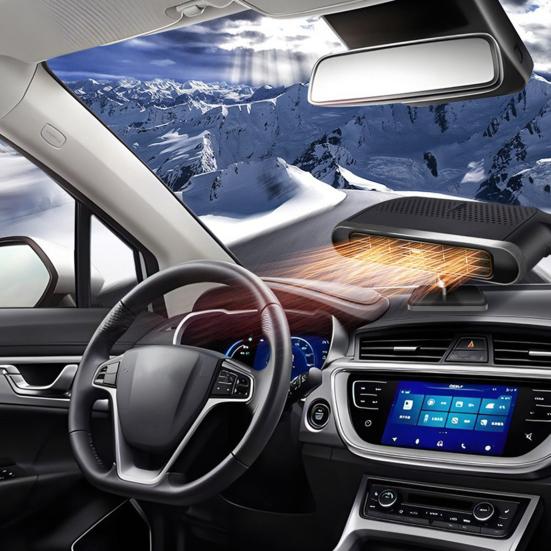 Автомобильный обогреватель для быстрого размораживания, антизапотеватель, регулируемая температура, 2-в-1, обогрев, охлаждение, размораживатель лобового стекла для легковых автомобилей, грузовиков, внедорожников, джипов, фургонов