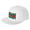 Fashion Centigrade  s Pinball Art Flat Brim Sun Hat  American Retro Hats For Unisex