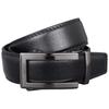 Большой подлинный мужской ремень, без отверстий, с автоматической блокировкой, размер, кожаный, повседневный, деловой, брендовый, кожаный, стильный, для джентльмена, бесступенчатый, для гольфа, 35 мм, 130, черный,