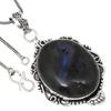 Pendant Shiney Labradorite Gemstone Valentine'Day Ethnic Silver Jewelry 2"