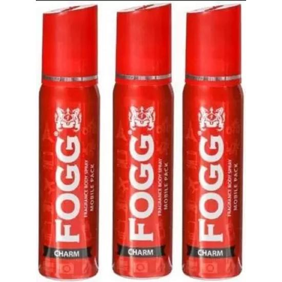 FOGG Мужской и женский Charm Body Spray Mobile Pack Pocket Deo (25 мл х 3) Дезодорант-спрей с ароматом свежести - & (75 мл, упаковка из 3 шт.) Спрей для тела