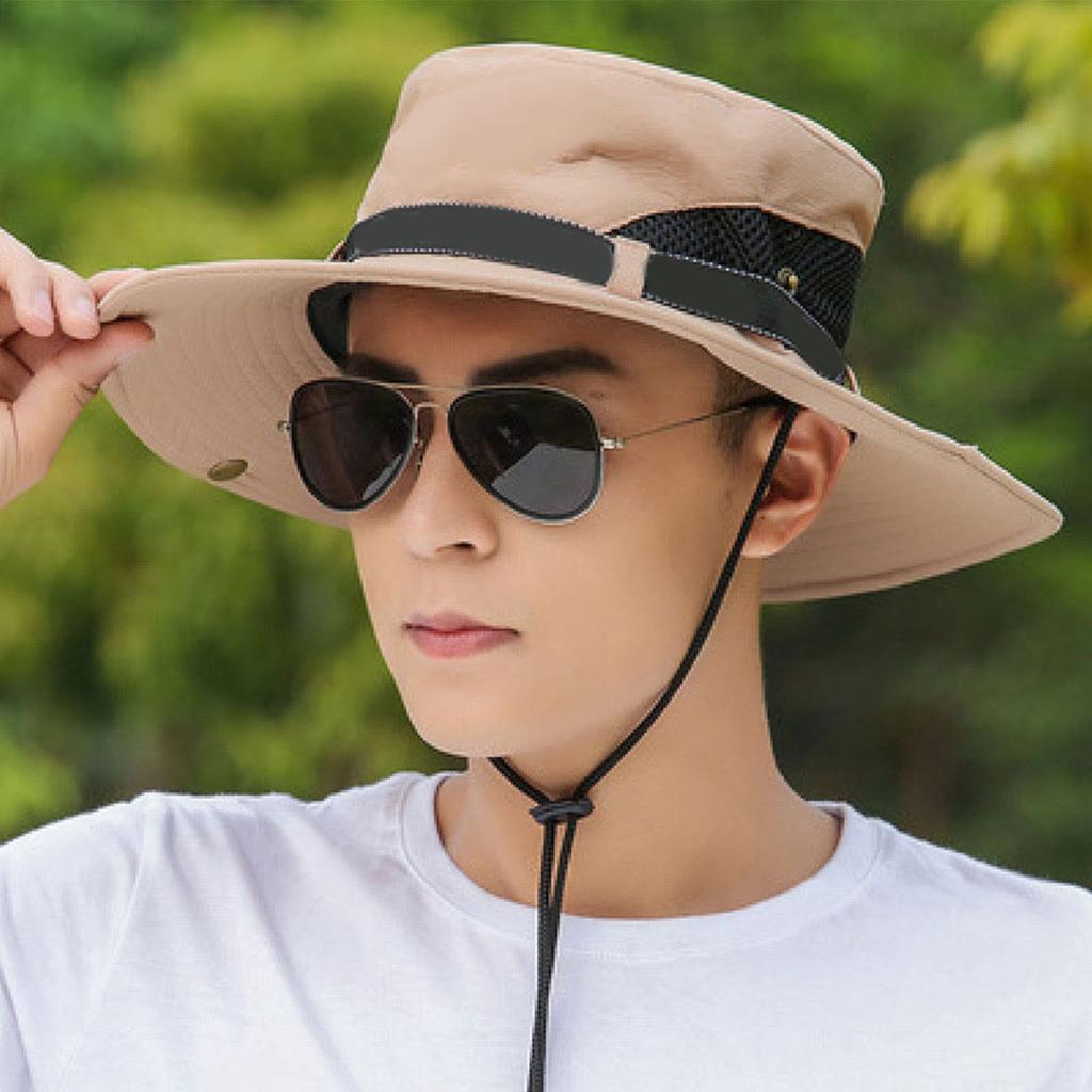 Мужская рыболовная шляпа   Для рыбалки на открытом воздухе Защита лица от солнца УФ-защита Широкие поля