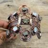 Ларимар грубый браслет аквамарин грубый браслет гальванопластика медь браслет-манжета драгоценный камень регулируемый браслет ювелирные изделия ручной работы с жемчугом для подарков