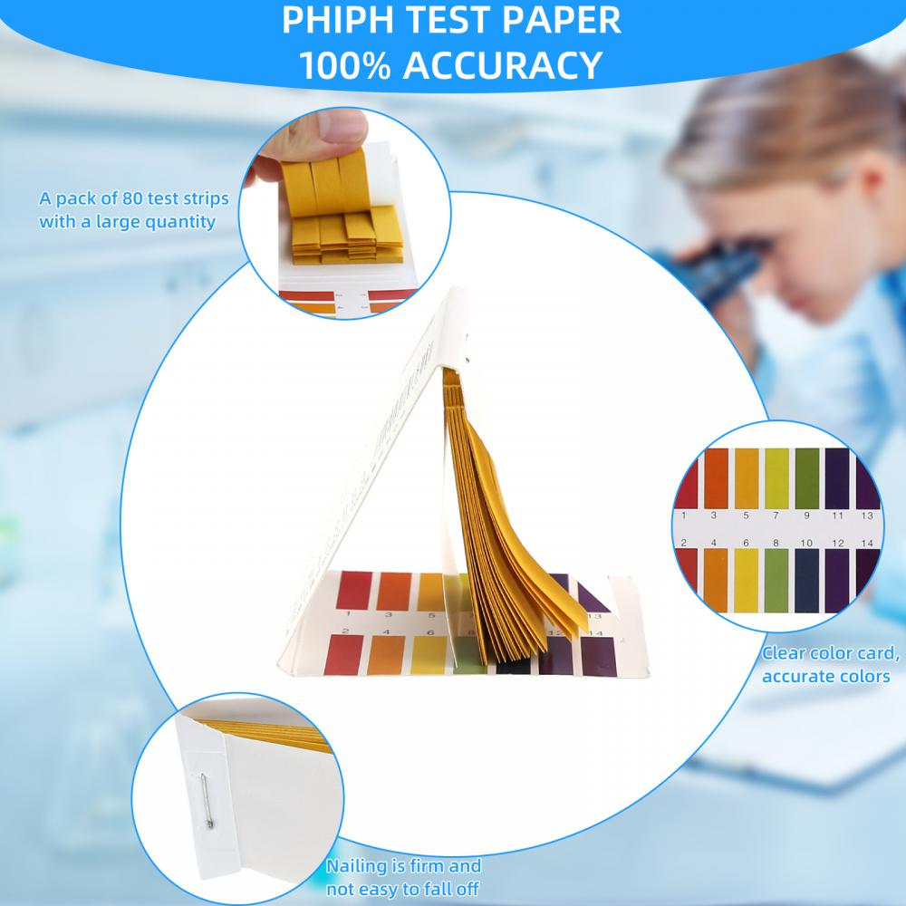 80pcs/pack Universal PH Tester Papers PH 1-14 Litmus Paper Indicator Test Paper For Home Water Aquarium Measurement Accessories