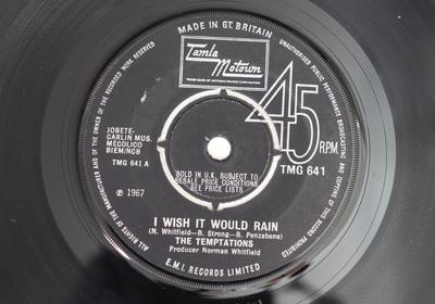 7-дюймовая пластинка TEMPTATIONS I Wish It Would Rain I Truly Tru TMG641 TAMLA MOTOWN 1968 UK СоулФанк Б/У