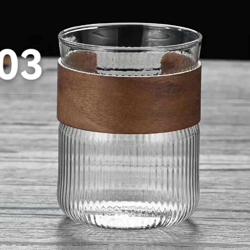 Стаканы для питья Shangqi с вертикальными полосками, набор из 2 штук