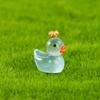 Glow-in-the Dark Duckling Ornament Cartoon Color Luminous Duck Resin Ornament Micro Landscape Desktop Car Decoration Accessories