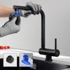 CECIPA черный кухонный кран с вращением на 360°, смеситель для кухни под окном