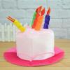 Фотореквизит Торт Свеча Шляпа Украшения для волос Головные уборы на день рождения Торт на день рождения Шляпа Сувениры для вечеринок