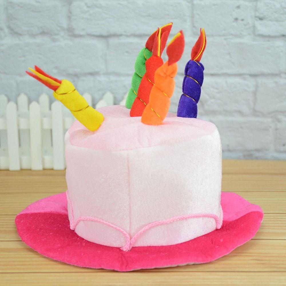 Фотореквизит Торт Свеча Шляпа Украшения для волос Головные уборы на день рождения Торт на день рождения Шляпа Сувениры для вечеринок