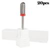 20 шт. вольфрамовые сверла для ногтей, маникюрная дрель для машинного удаления гель-лака, фреза, аксессуары для фрез, пилочки для ногтей, буфер