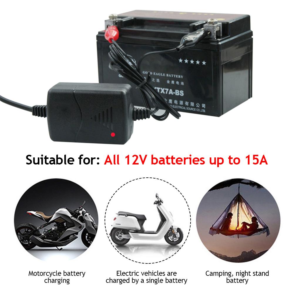 Автомобильное зарядное устройство 12 В для аккумуляторов EU US UK Автомобильное зарядное устройство для аккумуляторов Maintainer Amp Volt Trickle Автоматическое зарядное устройство для аккумуляторов Car Truck Motorcycle