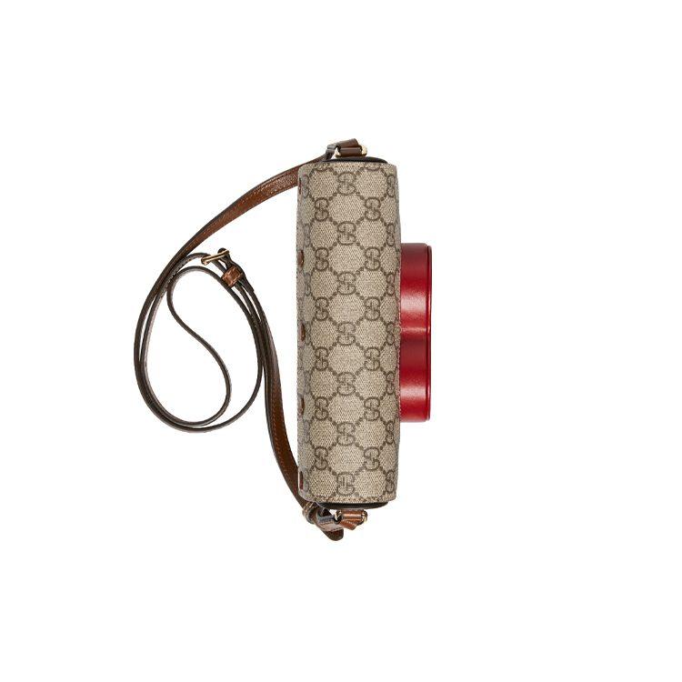 Gucci Коллекция ко Дню святого Валентина Холщовая сумка-мессенджер с кожаными вставками, Сумка через плечо, Мини-сумка женская 637048-HUHIS-8404