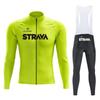Men Women Cycling Jersey Set Long Sleeve Quick Dry Mountain Bike Riding Outfit Breathable Sportswear