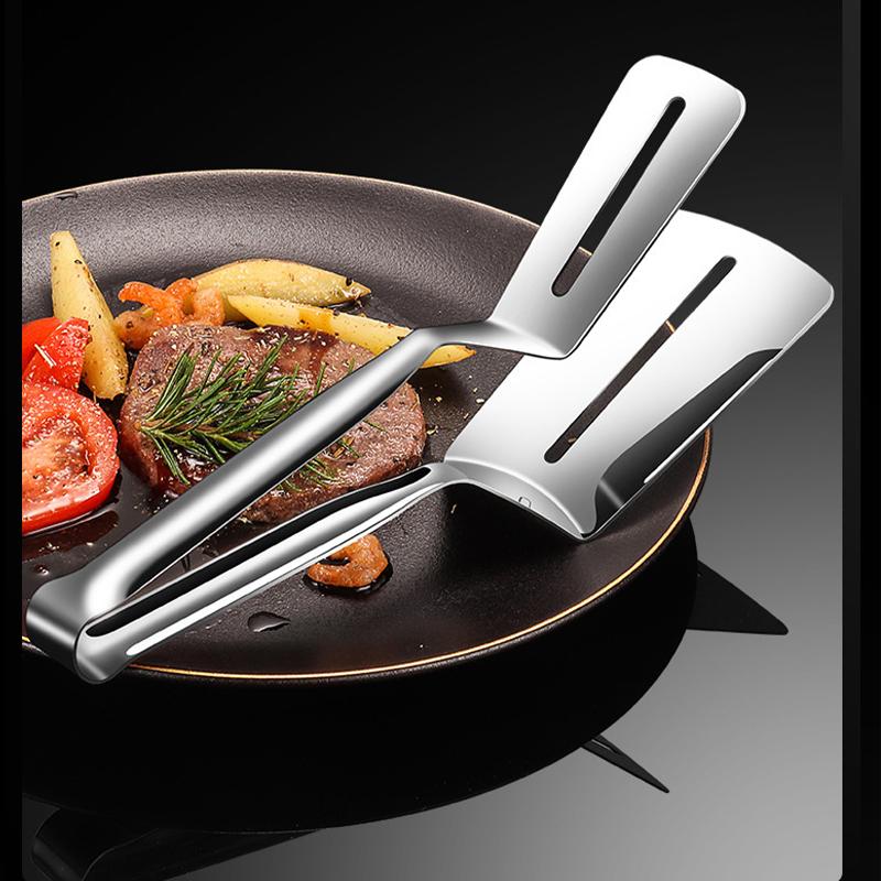 304 Stainless Steel Steak Tong Non-Slip Grip Heat Resistant BBQ Clip for Barbecue Grilling Kitchen Food Serving Tong Bread Clip