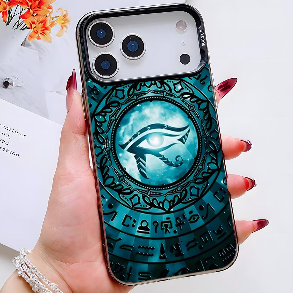 Древнеегипетский иероглифический чехол для телефона для iPhone 17 Pro Max 16 Pro Max 15 14 13 11 12 Mini Xs X Xr 7 8 Plus Se Цвет Серебристый C