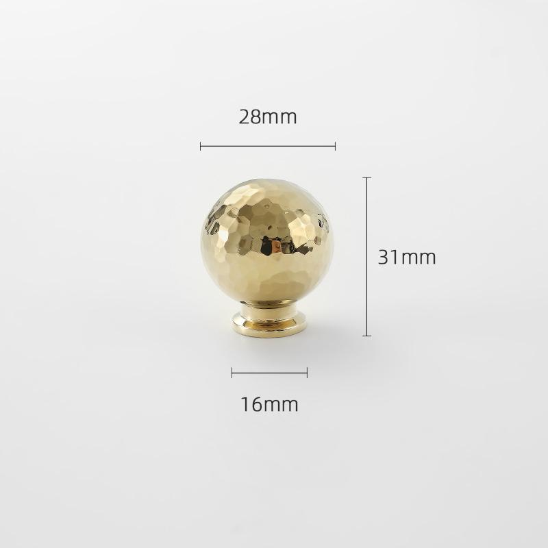 Brass Ball Furniture Pull Handles Hand-Forged Hammer Cabinet Handles Door Drawer Knob Kitchen Wardrobe Cupboard Pulls