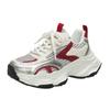 Sneakers women's 2024 summer new popular mesh breathable casual little white shoes fashionable thick-soled heightening dad shoes