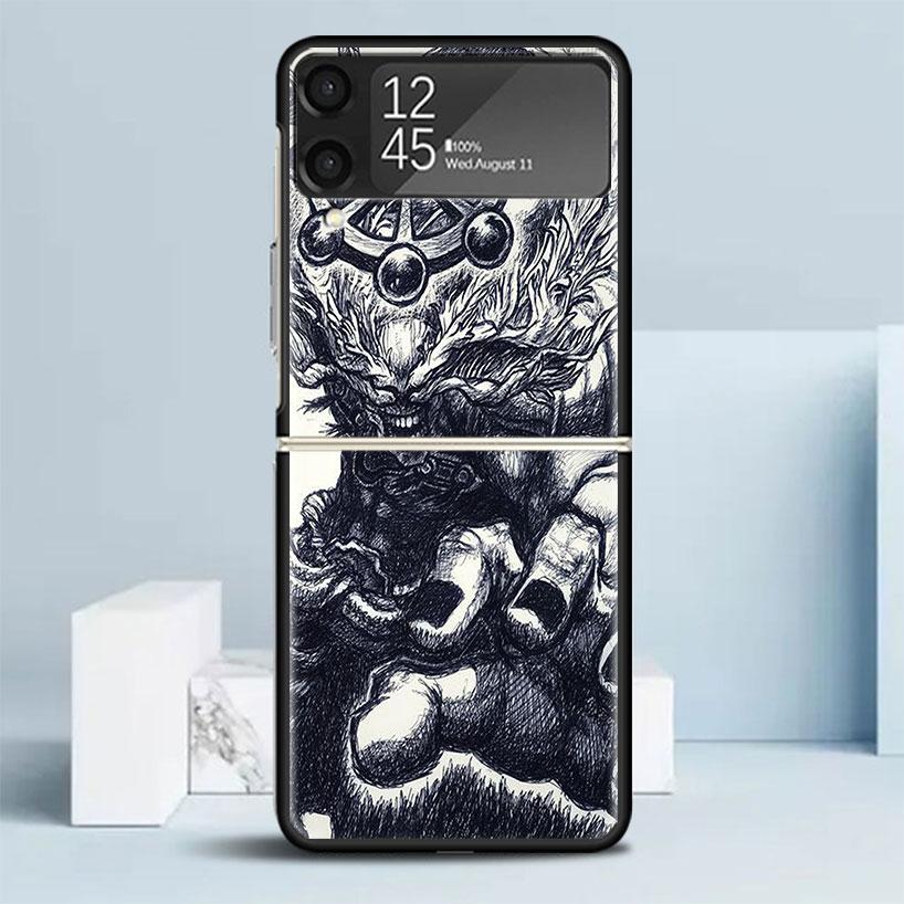 Чехол для телефона Kaisen J-Jujutsu Sukuna Mahoraga для Samsung Galaxy Z Flip7 Flip6 5G Flip5 Flip4 Flip3 ZFlip 7 6 3 4 5 Ударопрочный Bac